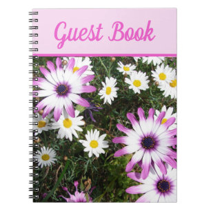 Livre d'hôtes Daisy Belle Fleur rose fleurie