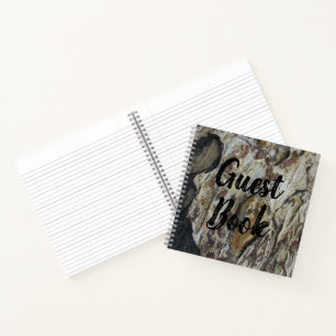 Livre d'hôtes Driftwood Grain Photo Rustic Woodgra