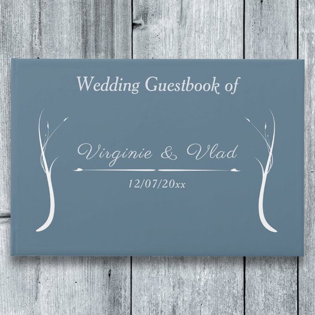Livre d'hôtes Dusty Blue Mariage (Dusty Blue Wedding Guest Book)