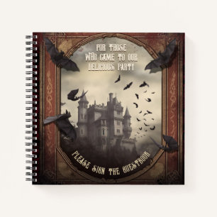 Livre d'hôtes Haunted Castle Halloween de Dracula