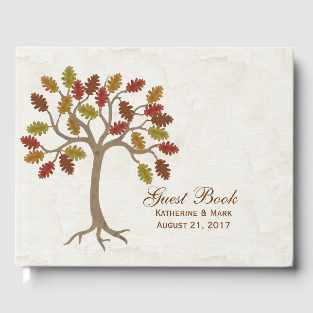 Livre d'hôtes Mariage de l'arbre d'automne (Recto)