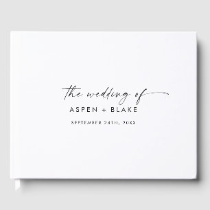 Livre d'hôtes Mariage de script moderne