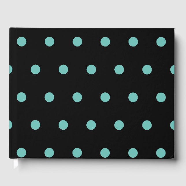 Livre d'hôtes Polka Dot (Black & Aqua) (Recto)