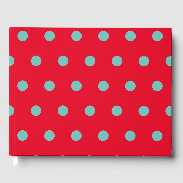 Livre d'hôtes Polka Dot (Red & Aqua) (Recto)