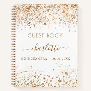 Livre d'hôtes Quinceanera nom de la parties scinti