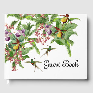 Livre d'hôtes Tropical Hummingbird Bird Orchid Flo
