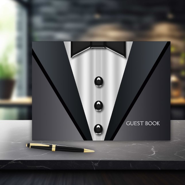 Livre d'hôtes Tuxedo (Tuxedo wedding and any occasion guest book.)