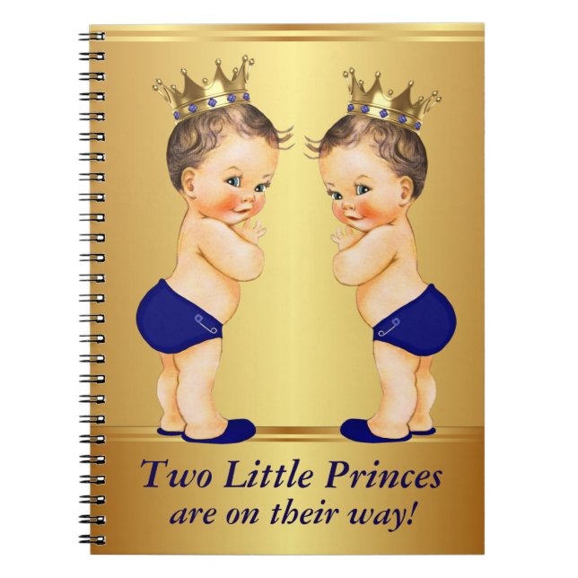 Livre d'hôtes Twin Prince Baby shower (Devant)