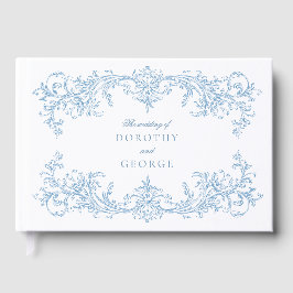 Livre d'hôtes Victorian Dusty Blue Mariage
