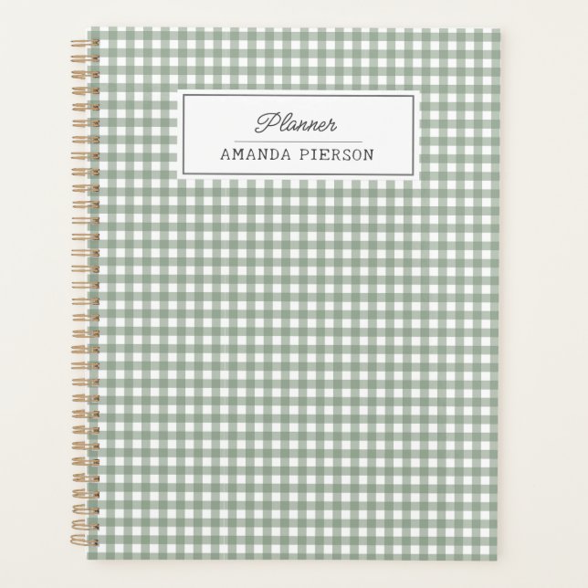 Livre d'idées personnalisées Plaid Vert mignon (Devant)