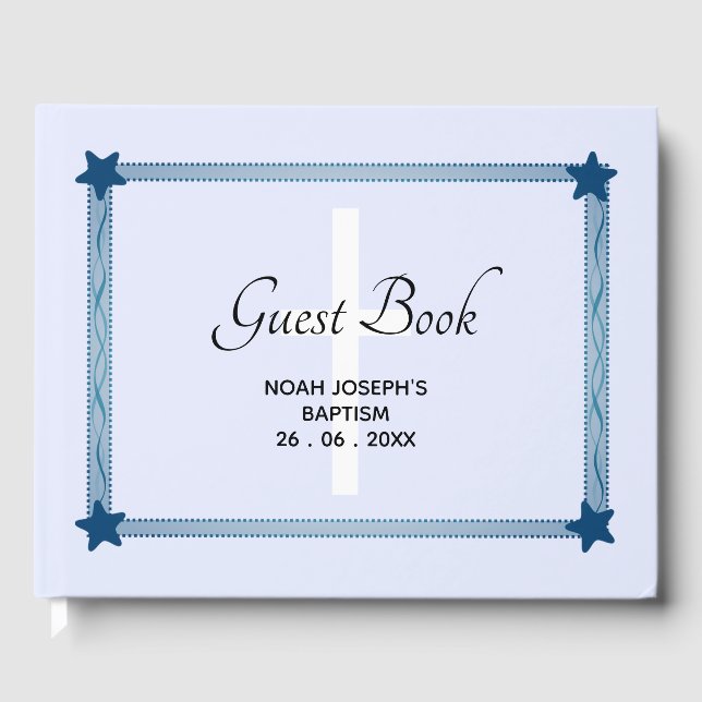 LIVRE D'INVITATION Moderne BAPTISM Frame BAPTISM (Recto)