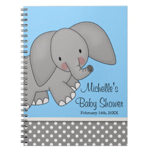 Livre d'invité bleu mignon de baby shower