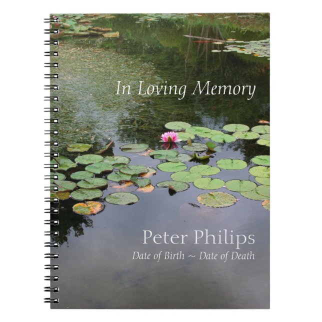 Livre d'invité commémoratif de jardin paisible de (Devant)