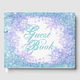 Livre d'invité congelé de fête d'anniversaire du