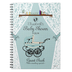Livre d'invité de baby shower de crèche de voiture