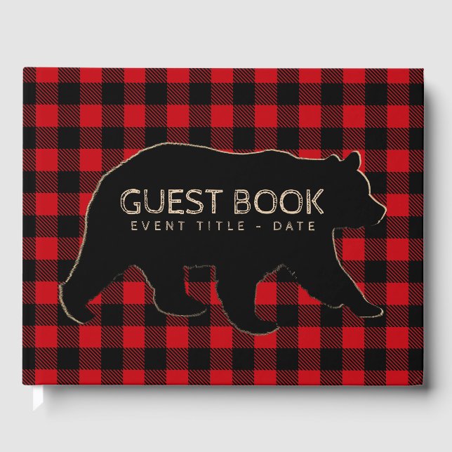 Livre d'invité de bison de bison de bison d'ours (Recto)