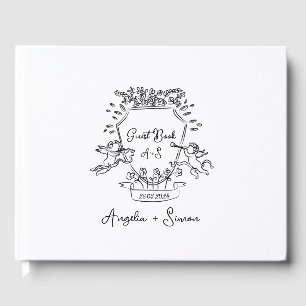 Livre d'invité de Crest dessiné à la main