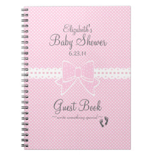 Livre d'invité de douche de ruban et d'Arc-Bébé