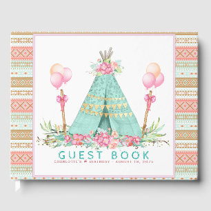 Livre d'invité de fête d'anniversaire de Teepee