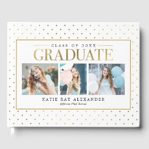 Livre d'invité de la fête de graduation de balise 
