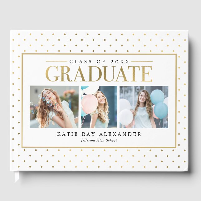 Livre d'invité de la fête de graduation de balise  (Recto)