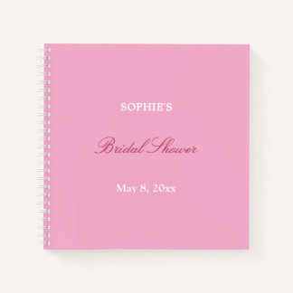Livre d'invité de la Fête des mariées Pink Magenta