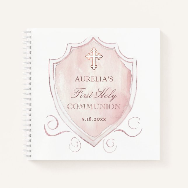 Livre d'invité de la première communion de crête d (Devant)