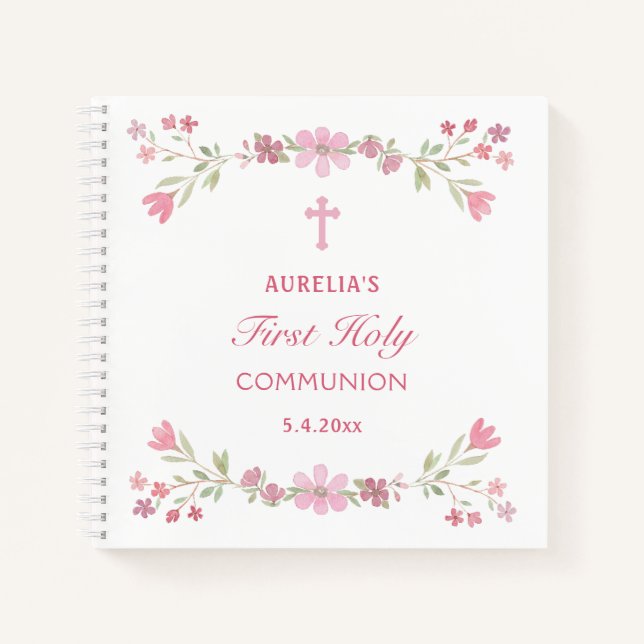 Livre d'invité de la première communion des fleurs (Devant)