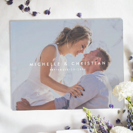 Livre d'invité de mariage personnalisé avec photo