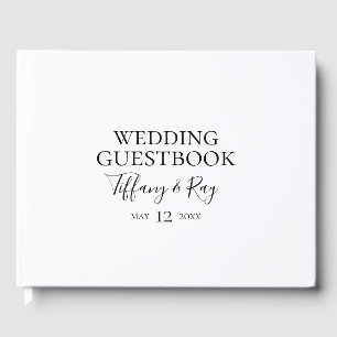 Livre d'invité de mariage simple et élégant