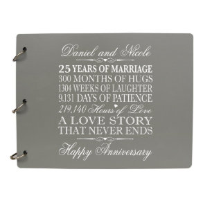 Livre d'invité du 25e anniversaire du Mariage noir