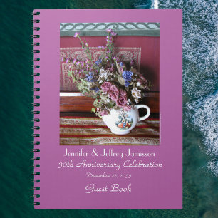 Livre d'invité du 30e anniversaire de la fête, thé