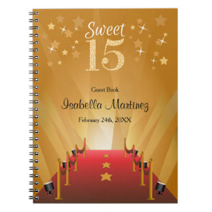 Livre d'invité du bonbon 15 à star de Hollywood de