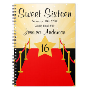 Livre d'invité du bonbon 16 de Hollywood de tapis