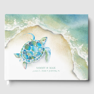 Livre d'invité du Mariage de l'océan tropical