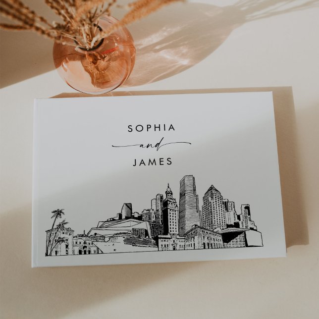 Livre d'invité du Mariage Miami Skyline (Créateur téléchargé)