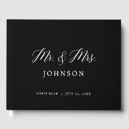 Livre d'invité du Mariage photo noir et blanc