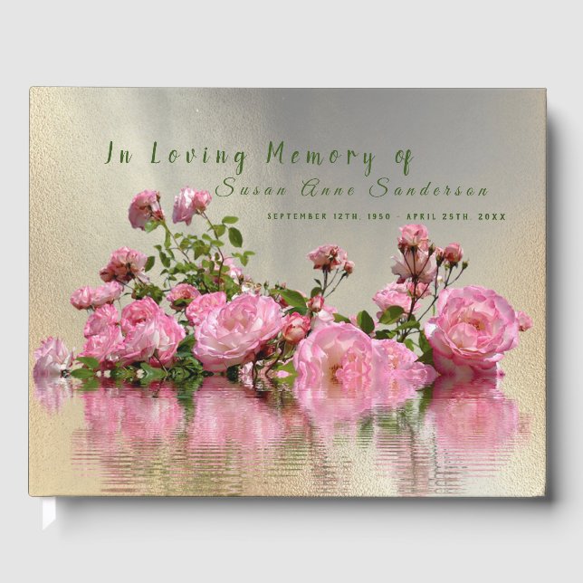 Livre d'invité du mémorial des roses roses roses (Recto)