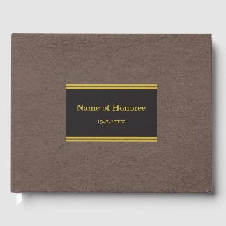 Livre d'invité en faux cuir élégant