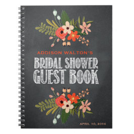 Livre d'invité floral de Fête de la mariée de