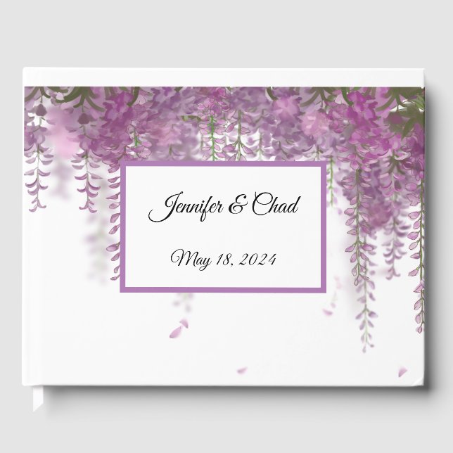 Livre d'Invité Floral Violet (Recto)