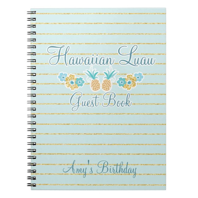Livre d'invité hawaïen de partie de Luau (Devant)