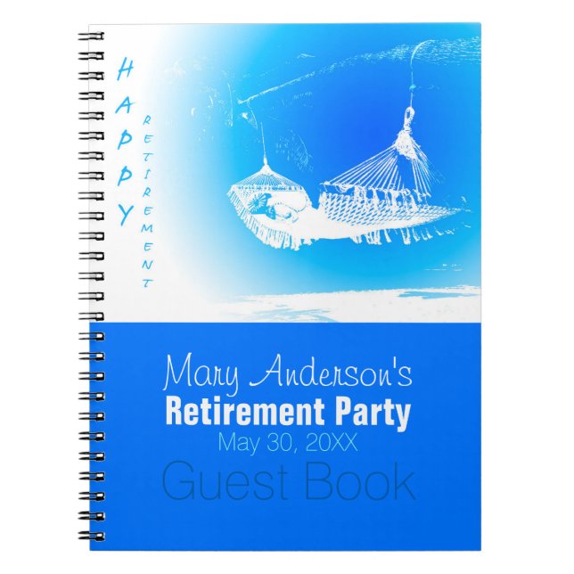 Livre d'invité heureux de la partie de retraite (Devant)