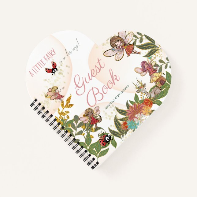 Livre d'invité Ladybug Wild Fairy Green Enchanted  (Devant)