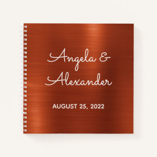 Livre d'invité Mariage de Terracotta Shimmer Ombre