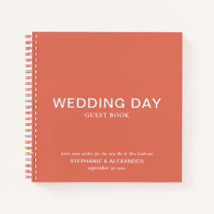 Livre d'invité Mariage en terre cuite personnalisé