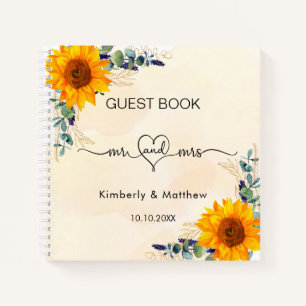 Livre d'invité mariage eucalyptus tournfleurs m mr