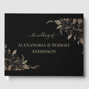 Livre d'invité Mariage Fancy Gold Lines