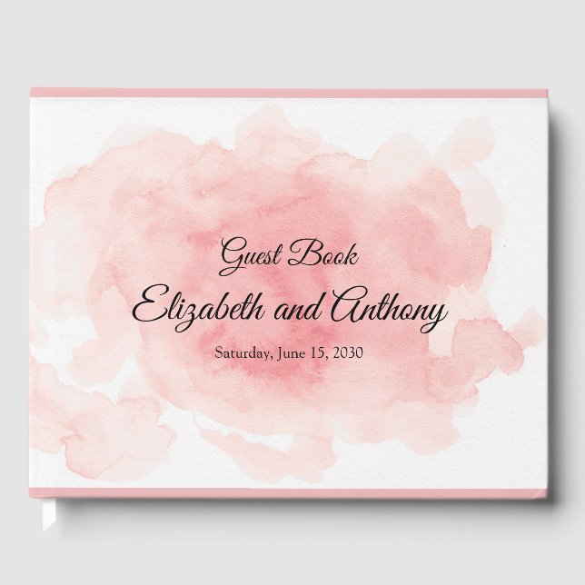 Livre d'invité Mariage rose (Recto)
