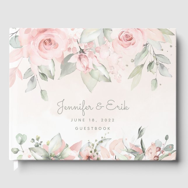 Livre d'invité Mariage Rose (Recto)